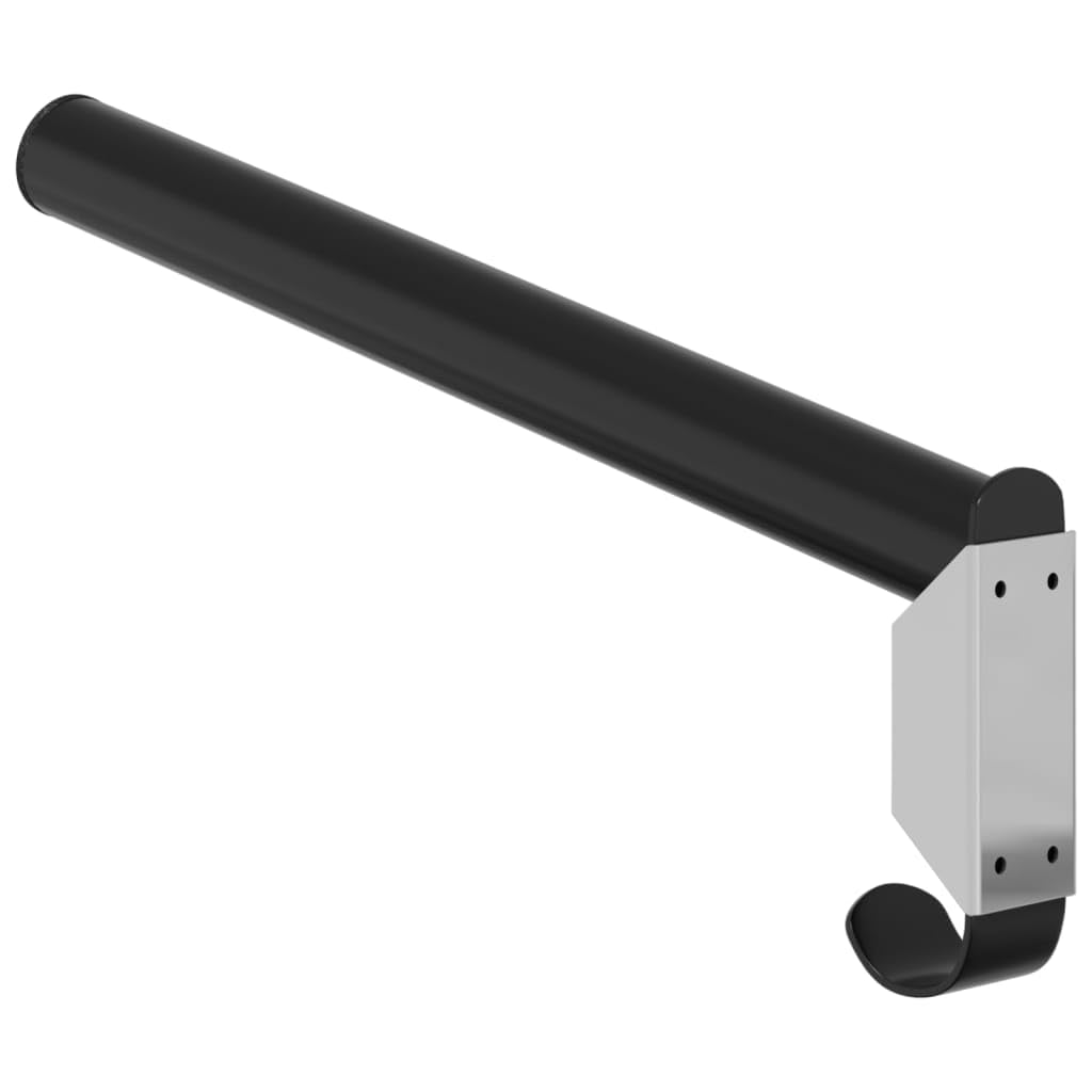 vidaXL Soporte de Silla Montura de Pared Plegable Hierro Negro, portasillas de Montar, Soporte para Silla de Montar, Soporte para Silla de Montar portátil