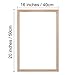 Tonzom 16 x 20 inch Wooden Frame Canvas Stretcher Bars with Thumb Tacks for Oil Painting and Paint by Numbers (4 Strips)