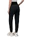 POSHGLAM Maternity Cargo Joggers Quick-Dry Lightweight Casual Lounge Hiking Active Pants(Black, XX-Large)