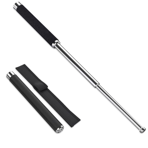 DIFEIUKI ポータブル 伸縮トレッキングポール 3段 20-53cm伸縮 アウトドア 車載用 防身用 携帯便利 多機能トレッキングポール 緊急ツール ウォーキングスティック 防犯グッズ 護身グッズ 男女兼用 収納バック付のサムネイル