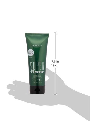 Matrix Style Link Super Fixer Strong Hold Gel | Adds Structure & Shine | Strong Hold | For Thick To Fine Hair | 6.8 Fl. Oz