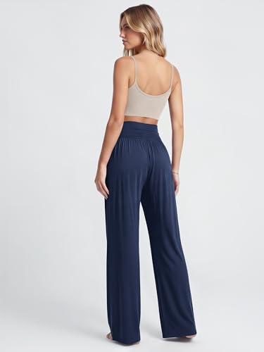 Image of ODODOS Women's Wide Leg Palazzo Lounge Pants with Pockets Light Weight Loose Comfy Casual Pajama Pants-26 /28 /30 inch /32 inch Inseam