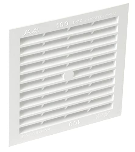 grille d'aération - a visser ou à coller - classique - carrée simple - nicoll 1b114