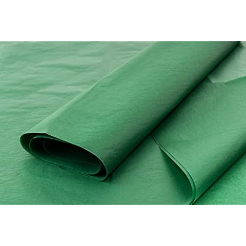Coloured Tissue Paper/Gift Wrap/Wrapping Paper Sheets (20" x 30") Available in 10s / 25s & 50s (Dark Green, Pack of 10) Cover