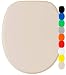 Produktbild Sanilo WC Sitz mit Absenkautomatik, viele einfarbige Toilettendeckel zur Auswahl, hochwertige und stabile Qualität aus Holz (Beige)
