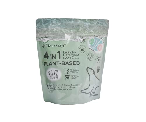 Cloversoft Plant Based 4 in 1 Anti Dust Mite Laundry Capsules Pods (Garden by the Ocean) 46 Pods