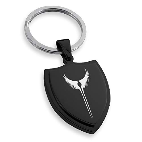 Stainless Steel Rise of the Valkyrie Shield Keychain Keyring