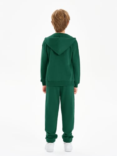 Image of Haloumoning Boys Sweatsuits Kids Active Zip Hoodie Sweatershirt and Jogger Sweatpants 5-14 Years