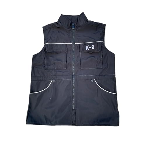Folpus Hundetrainingsweste für Hundeführer, Tierbesitzer, Trainerjacke, Taillenkordelzug, professionelle Angelweste mit Taschen, wasserdicht, XL