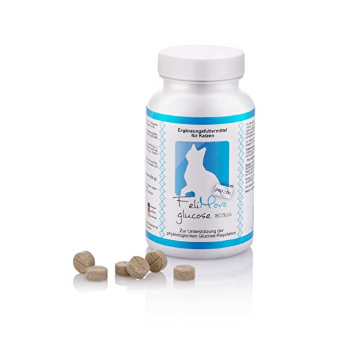 FeliMove Glucose Tabletten, leckeres Ergänzungsfutter zur Unterstützung der Blutzucker Regulation der Katze, verträglich bei Hyperglykämie (Diabetes) (180 Tabletten)
