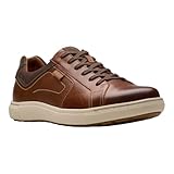 Clarks Men's Mapstone Lace Sneaker, Tan Leather, Size 9