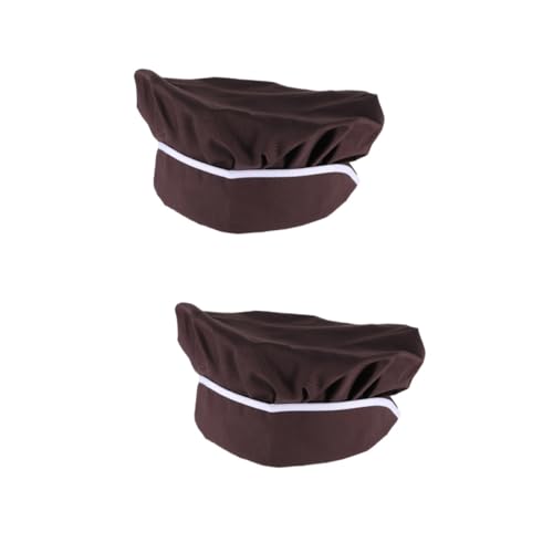 TENDYCOCO 2 Piezas Gorro de Cocinero Sombrero de Cocinero abombado Sombrero Alto de de Trabajo Gorro os a Ajustable a de Coffee