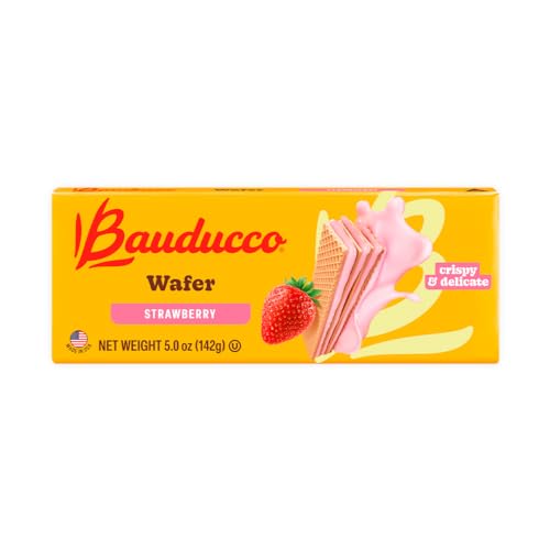Image of Bauducco Wafer Cookies, Assorted, Chocolate, Vanilla, and Strawberry, 60 oz (Pack of 12) - Crispy & Delicate Wafer Cookies With 3 Delicious, Indulgent Decadent Layers of Flavored Cream.