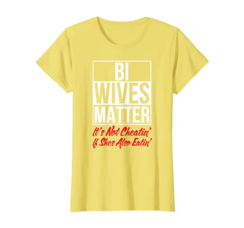 Bi Funny Adult Humor Sex Swinger T-Shirt, Women, Lemon Yellow, X-Large