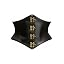 Black Faux Leather/Gold