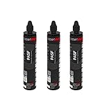 CHEMOFAST PASF 3er Pack I 2K Injektionsmörtel I Verbundmörtel I Chemiedübel für Beton & Mauerwerk I 3x300 ml inkl. 6xStatikmischer I Montagemörtel