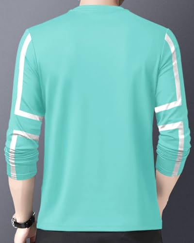 Image of Noble Monk Men Full Sleeve Round Neck T-Shirt | Printed Sleeves |Regular fit Tshirt for Men