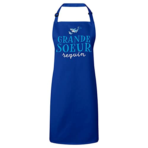 Tablier cuisine grande soeur anti-taches motif requin pour éviter de salir les habits