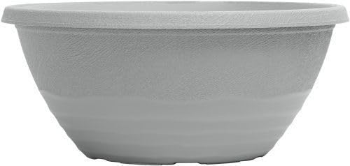 Muddy Hands 12" Garden Bowl Planter 5 Litre Round Plastic Plant Pot Outdoor Flower Container with Drainage Holes โ Recycled Material Patio Planter for Flowers, Herbs & Bedding Plants (Country Grey) โ image 1