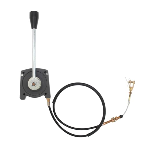 Gashebel mit griff Bowdenzug für rasenmäher roller boot motorrad rasentraktor bagger rüttelplatte gasbowdenzug universal mit Hebel Regulierhebel Gaszug (1.5m Kabellänge)