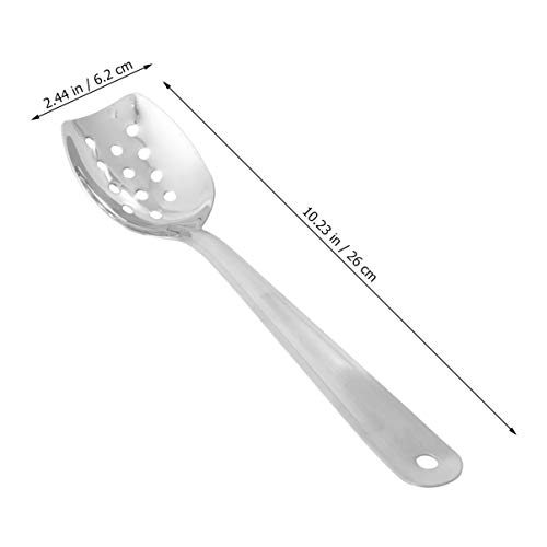 Cabilock Colheres de aço inoxidável com ranhura para servir, utensílio grande, colher de sopa, conch