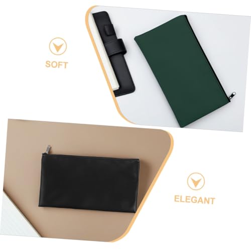 jojofuny 4pcs PU Leather Money Pouches Stylish Zippered Bank for Cash Receipts Coins Capacity and Versatile Organizers3