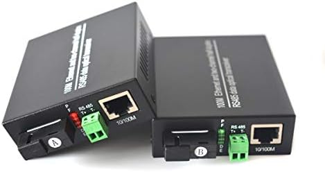 Primeda RS485 Data Extenders -1 Bidirectional RS485 to Fiber Optic up to 20Km(12.4mi) | Transmitter and Receiver | for Access Control System (with 10/100M ethernet)