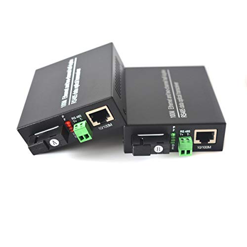 Primeda Rs485 Data Extenders -1 Bidirectional Rs485 To Fiber Optic Up To 20Km(12.4Mi) | Transmitter And Receiver | For Access Control System (With 10/100M Ethernet) #TOP5