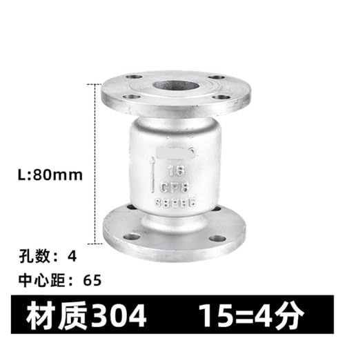 Clapet anti-retour 50 65 G1/2 vertical inox 304 H42W-16P pour fluide unidirectionnel - 3