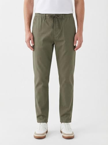 Image of Nobero Chino Pants for Men | Oversized Fit | Multiple Pockets | Elasticated Waist | Casual & Utility Wear
