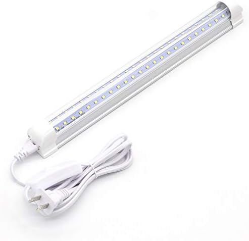 KALINA T8 V-Shape Integrated Single Fixture, 1FT Led Tube Light, 1080lm, 6000k White, 9W, Utility Shop Light, Ceiling and Under Cabinet Light, Corded Electric with Built-in ON/Off Switch