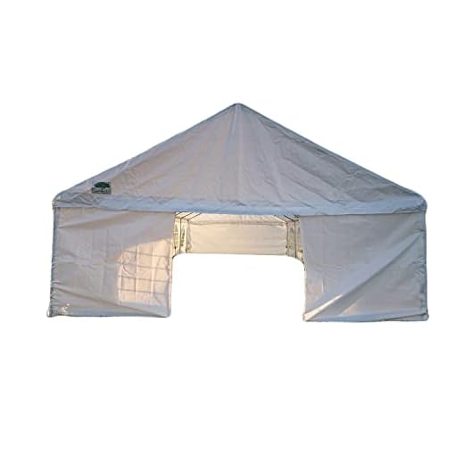 Shade Tree 30 x 20 Foot Heavy Duty Party, Event, Wedding, Carport, Canopy Shelter Tent with Windowed Sidewalls and Zippered Doorway End Walls, White