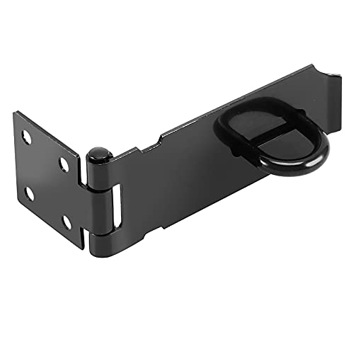 JOIKIT 8 Pack 4 Inch Black Stainless Steel Door Locks Hasp Latch, Padlock Hasp for Door Gate - Image 3