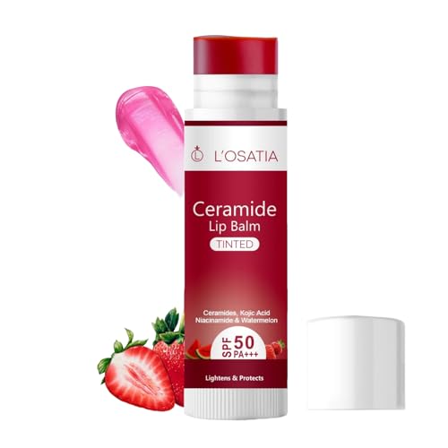 Image of Tinted Lip Balm SPF 50 PA+++ | Brightening Lip Care with Niacinamide, Kojic Acid & Ceramide | Moisturizing for Dark & Pigmented Lips (5g)