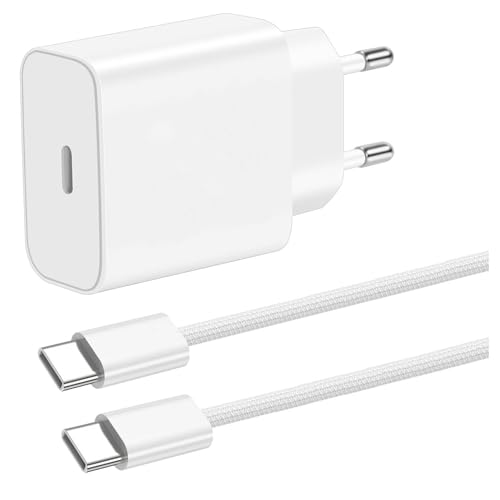 ZLONXUN Caricatore 20W Alimentatore compatibile con iPad Pro 12.9 3Gen/11 1 Gen and up, Air 5th/Air 4th, 2022 iPad 10th Mini 6th.Caricabatterie e Cavo USB C 1,5 Metri