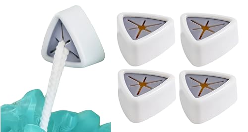 WOO LANDO Juego de 2 soportes para paños de cocina con tiras adhesivas, fácil secado y mejor organización de la cocina (Stone)