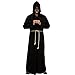 Halloween średniowieczny mnichów kostium klasyczny kostium frar czarodzieja kostium kostium kostium rozmiar XL (czarny) na prezenty