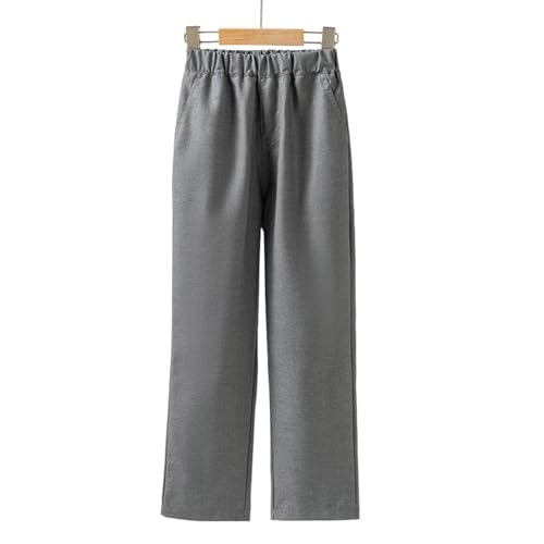 Boys' Stretch Pull on Chino Pants Kids Classic Uniform Youth Twill Pants Girls Dress Slacks Elastic Waist Joggers4