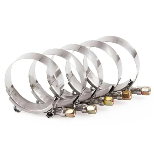 Abrazaderas de perno en T de acero inoxidable de 2,5 pulgadas para manguera de moto
