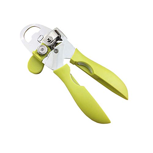 Abrelatas, Manual Smooth Edge 4-en-1 Heavy Duty abrelatas con mango ergonómico de goma antideslizante Easy Turn Ultra Sharp Safe