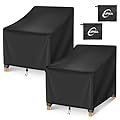 Kipiea Patio Chair Covers Waterproof Winter 2 Pack - Heavy Duty Lawn Outdoor Furniture Chair Covers with Anti UV and No Tears, No Fading (30" W x 37" D x 31" H)