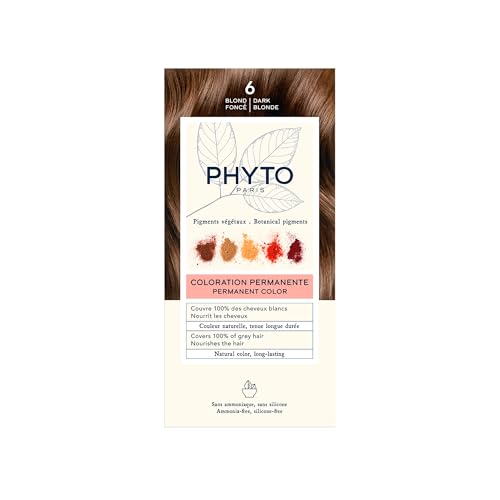PHYTO Phytocolor Permanent Hair Color with Botanical Pigments, 100% Grey Hair Coverage, Ammonia-free, PPD-free, Resorcin-free, 0.42 oz