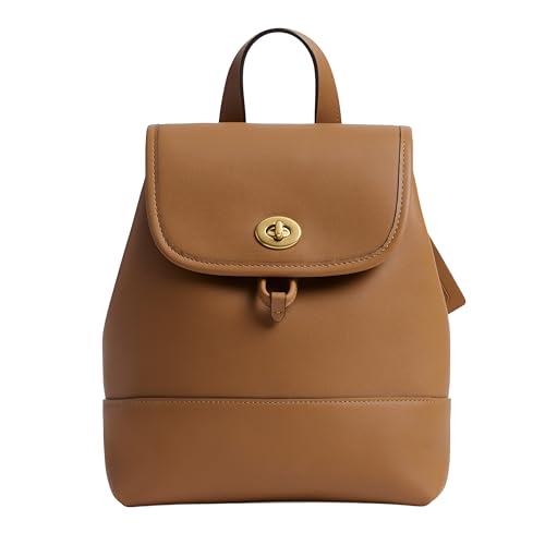 Coach Womens Turnlock Backpack Honey Brown One Size