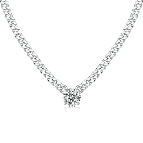 Chaîne cubaine Moissanite homme en platine pour vos soirées