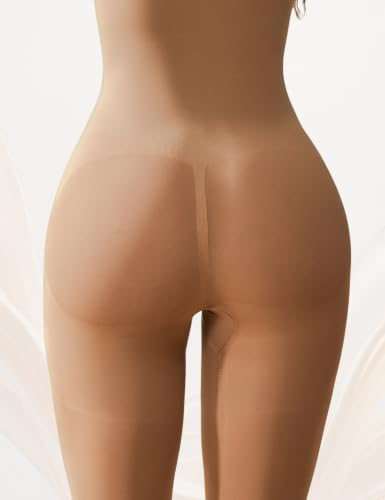 Image of Tummy Control Bodysuit for Women Capri Length Shapewear