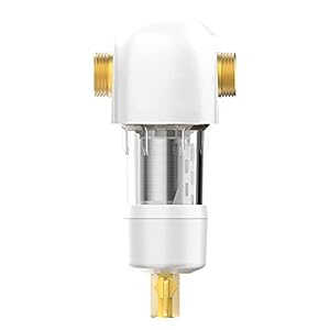 Waterfiltratiesysteem Whole House Water Filter System 400 0L / H Wateruitvoer Centraal Huishouden 40 μm PRE FILTER 360 ° Roterende spuitrugwash (Color : 1 Filter)