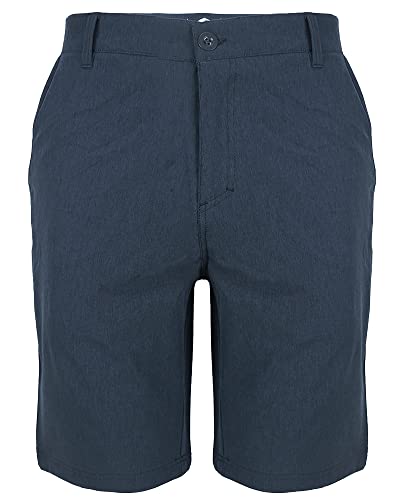 Men’s Hybrid Shorts Chino Golf Athletic Casual Quick Dry 21’’ Solid Amphibian Walk Boardshort Navy 34