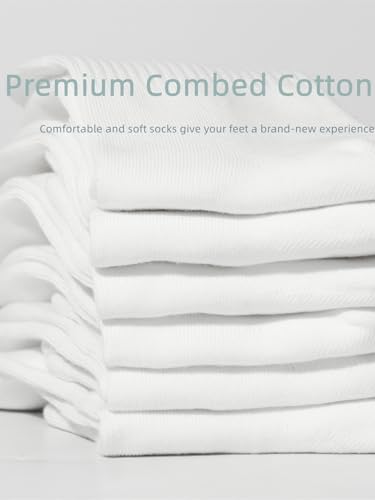 Image of Womens Ankle Socks, Combed Cotton Athletic Mini Crew Socks with Arch Support for Women Man