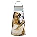 Zabawny angielski pies nadruk szefów kuchni fartuchy kuchenne dla kobiet, fartuch na szyję z kieszenią, fartuchy kuchenne do gotowania pieczenia ogrodnictwa, unisex