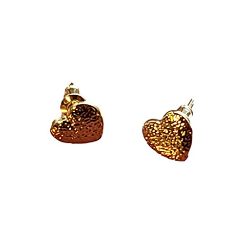 Image of LIFE CHARMS GIFT FOR Her Beautiful Sweet Heart Gold Plated Stud Earrings JEWELLERY Gift Boxed